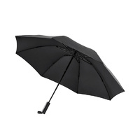 Зонт автоматический с фонариком 90 Points Automatic Reverse Folding Umbrella, Black